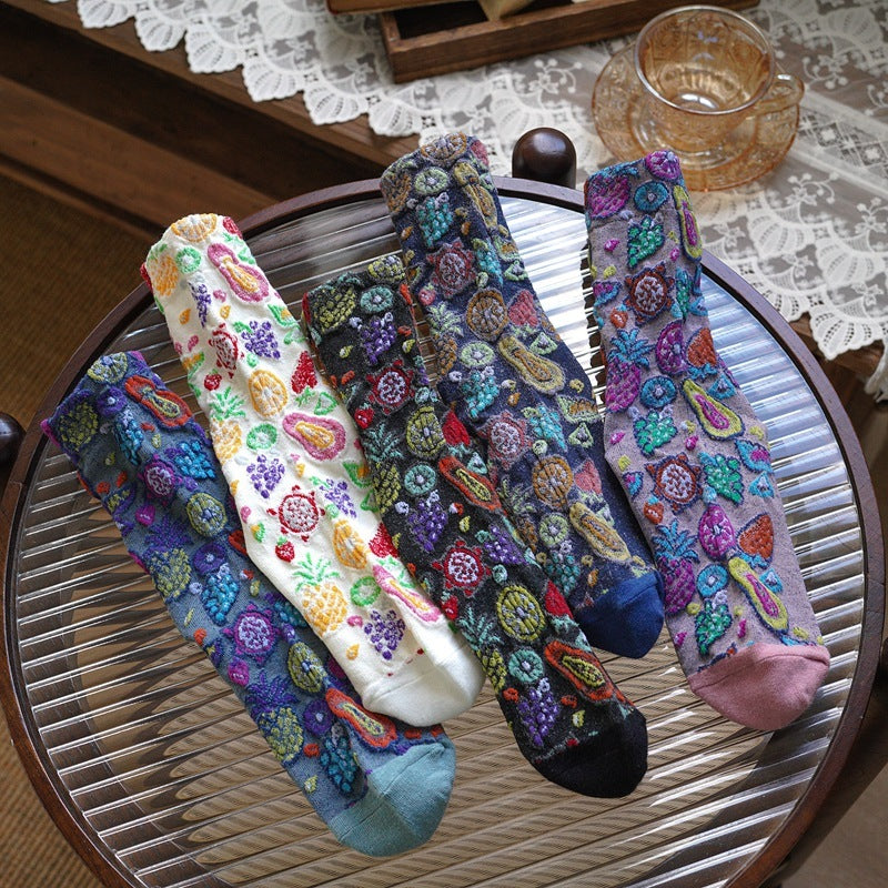 Mid-tube Pile Socks Autumn And Winter Korean Version Of Sen Series