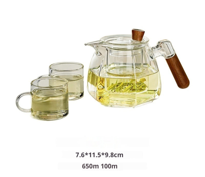 Household High Temperature Resistant Glass Teapot Set