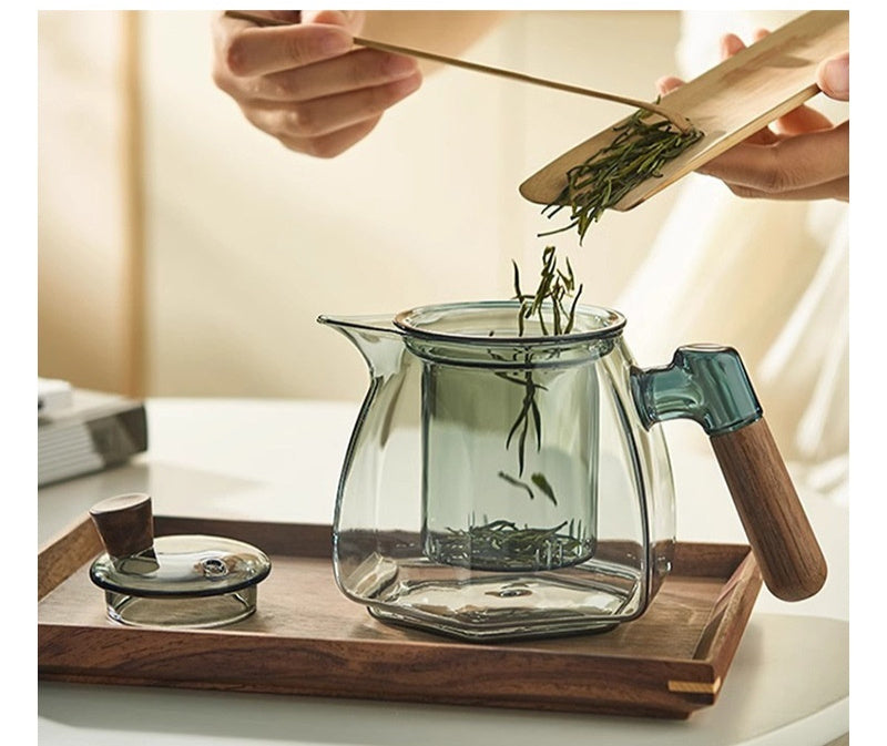 Household High Temperature Resistant Glass Teapot Set