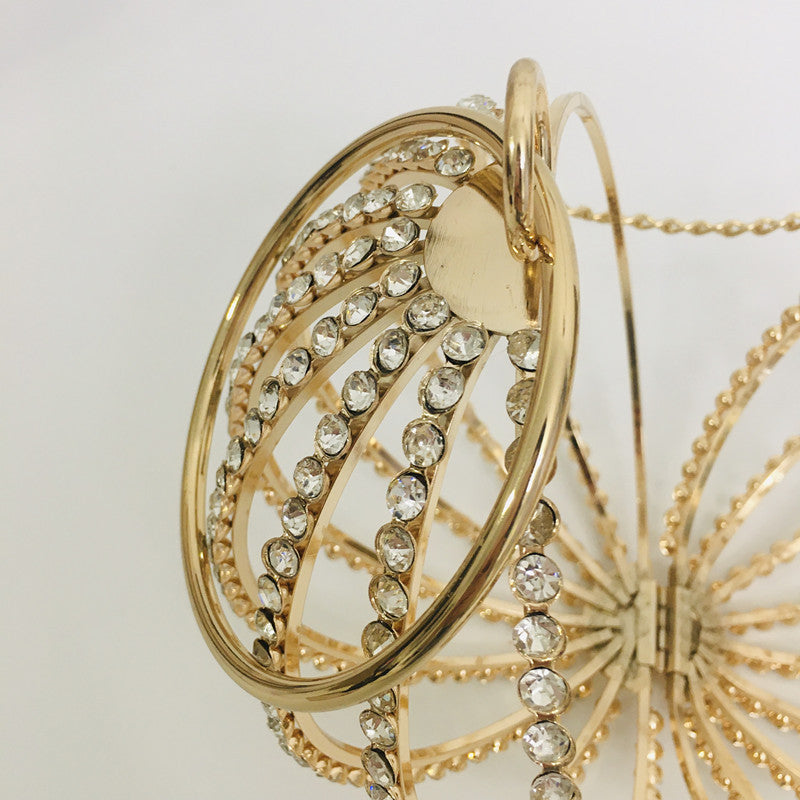 Hollow diamond ball bag dinner bag bird cage bun mother bag handbag