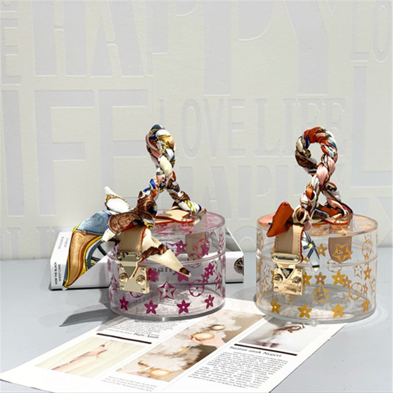 New summer round box transparent bag
