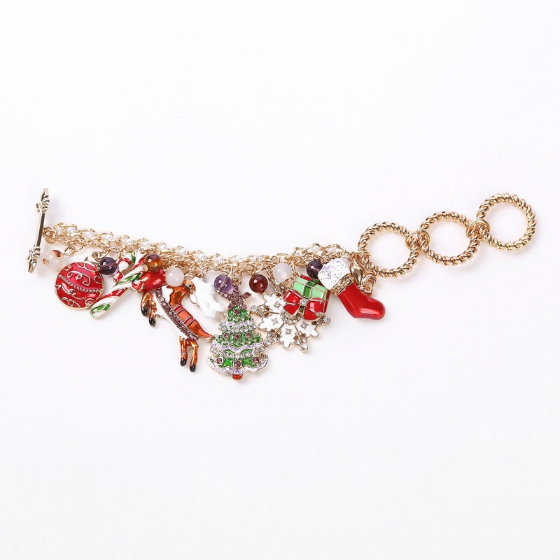 Snow drop glaze Christmas tree Bracelet