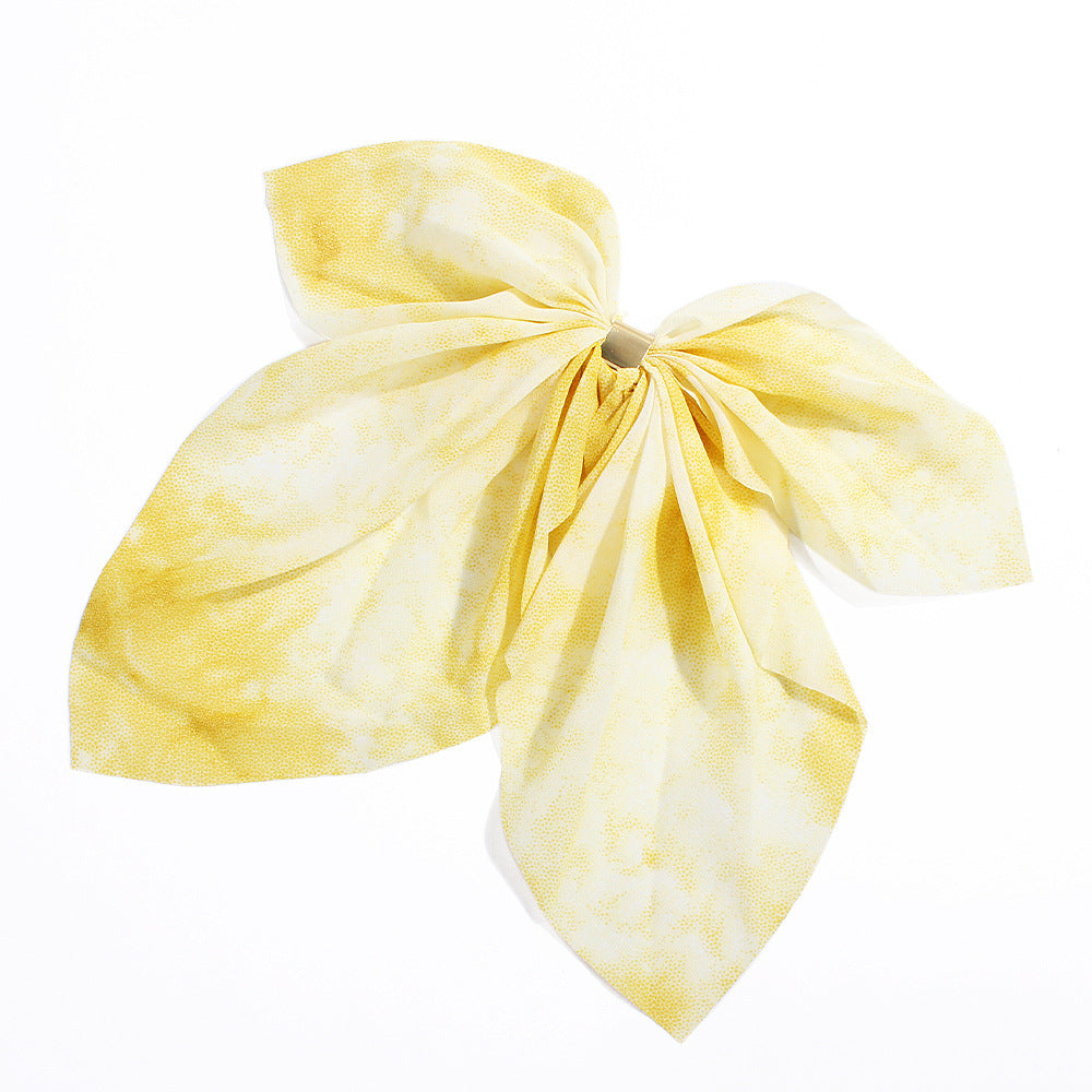 Floral Chiffon Big Bow Hairpin