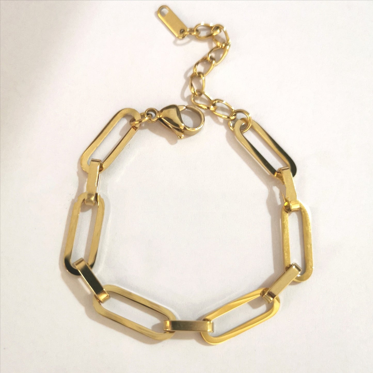 Square thick chain bracelet