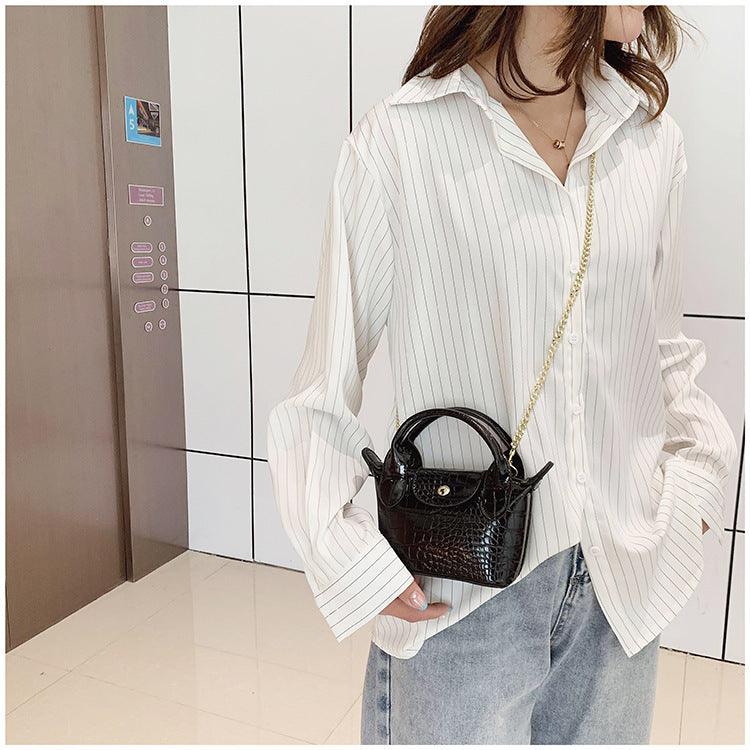 Crossbody Chain Pattern Small Square Bag
