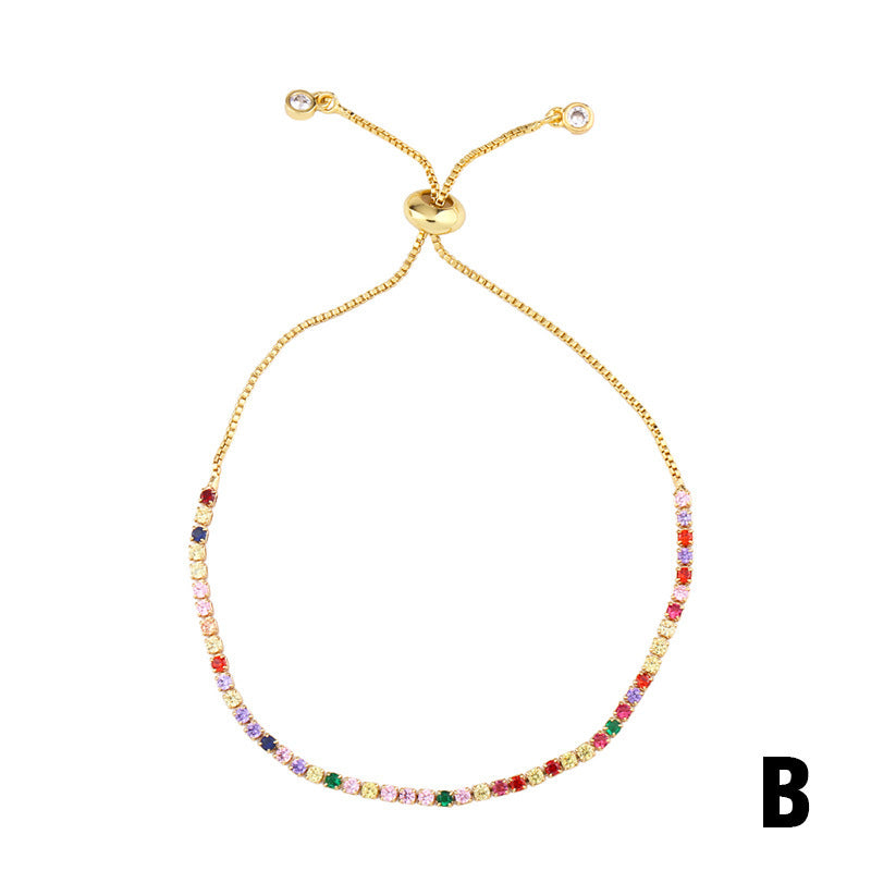 Micro inlaid color Zircon Bracelet