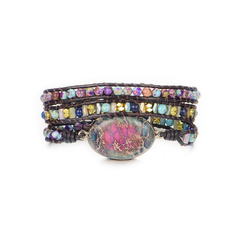 Fashion All-match Natural Stone Hand Rope