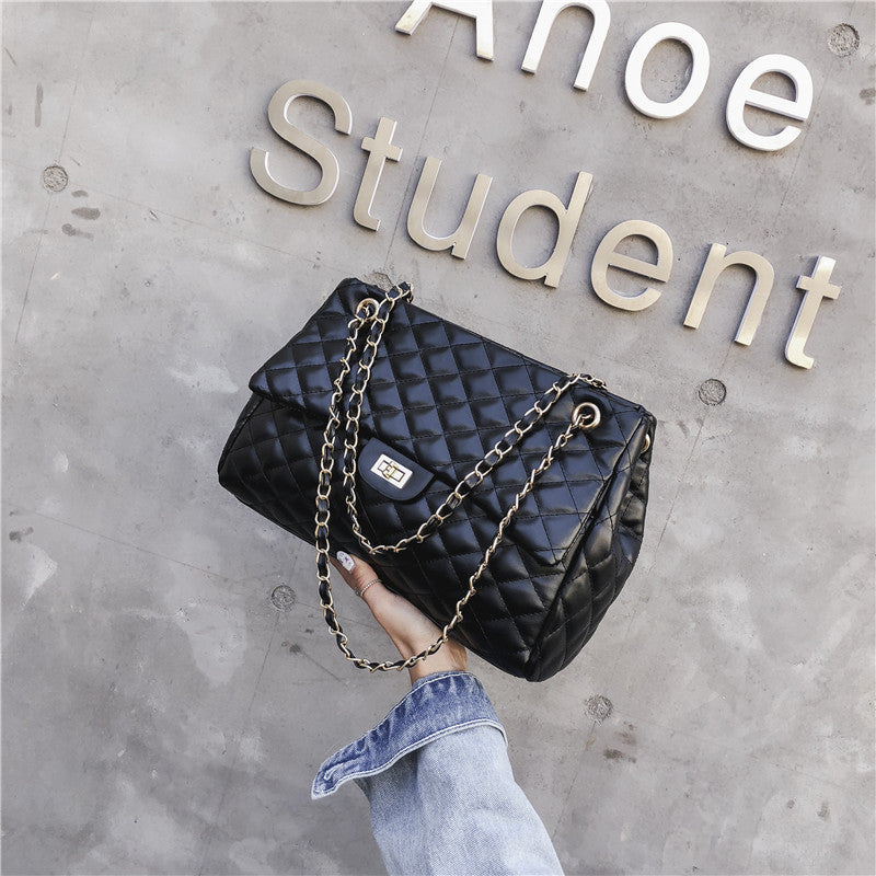 Female Rhombus One Shoulder Messenger Chain Bag