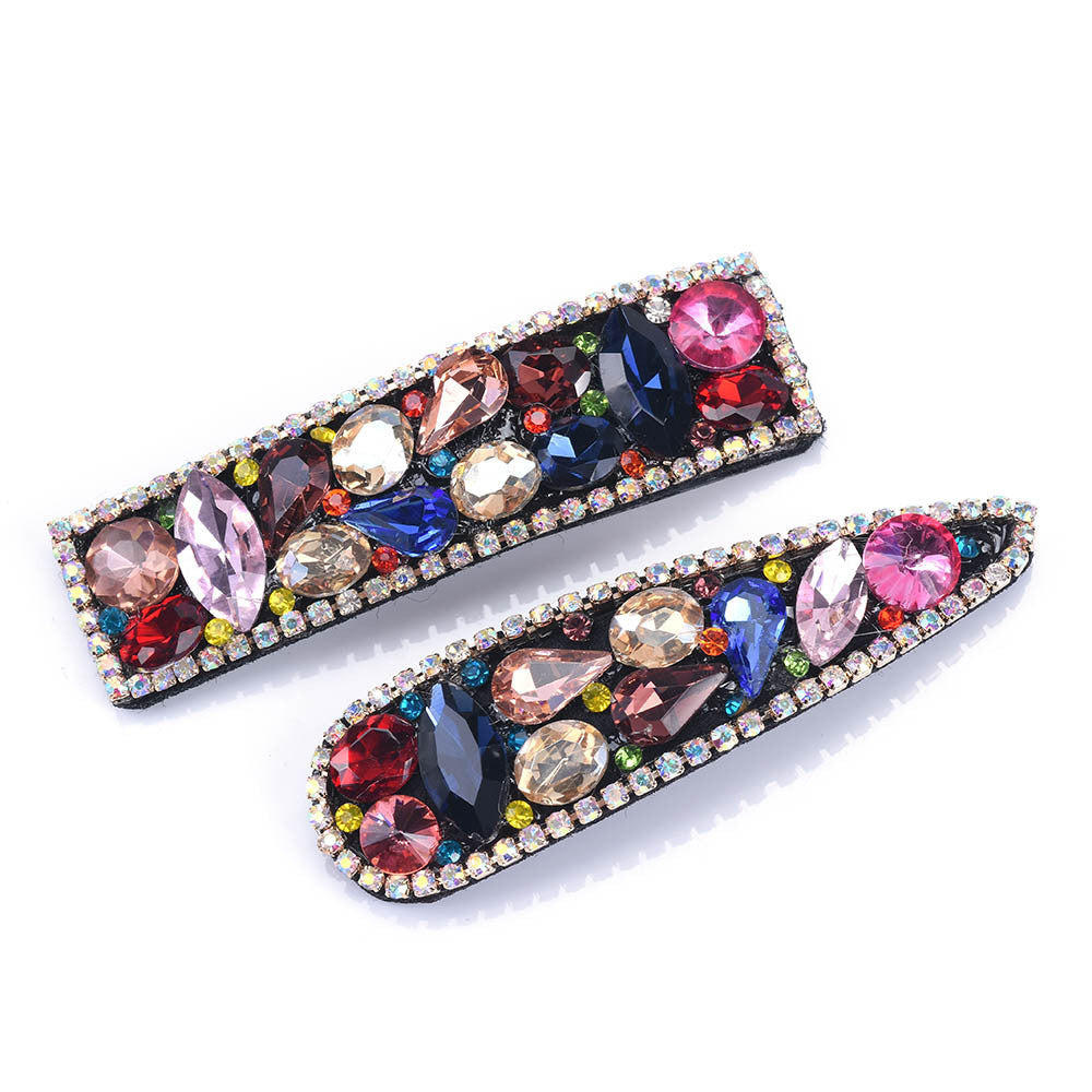 Personalized Flannel Diamond Colored Glass Hairpin Set