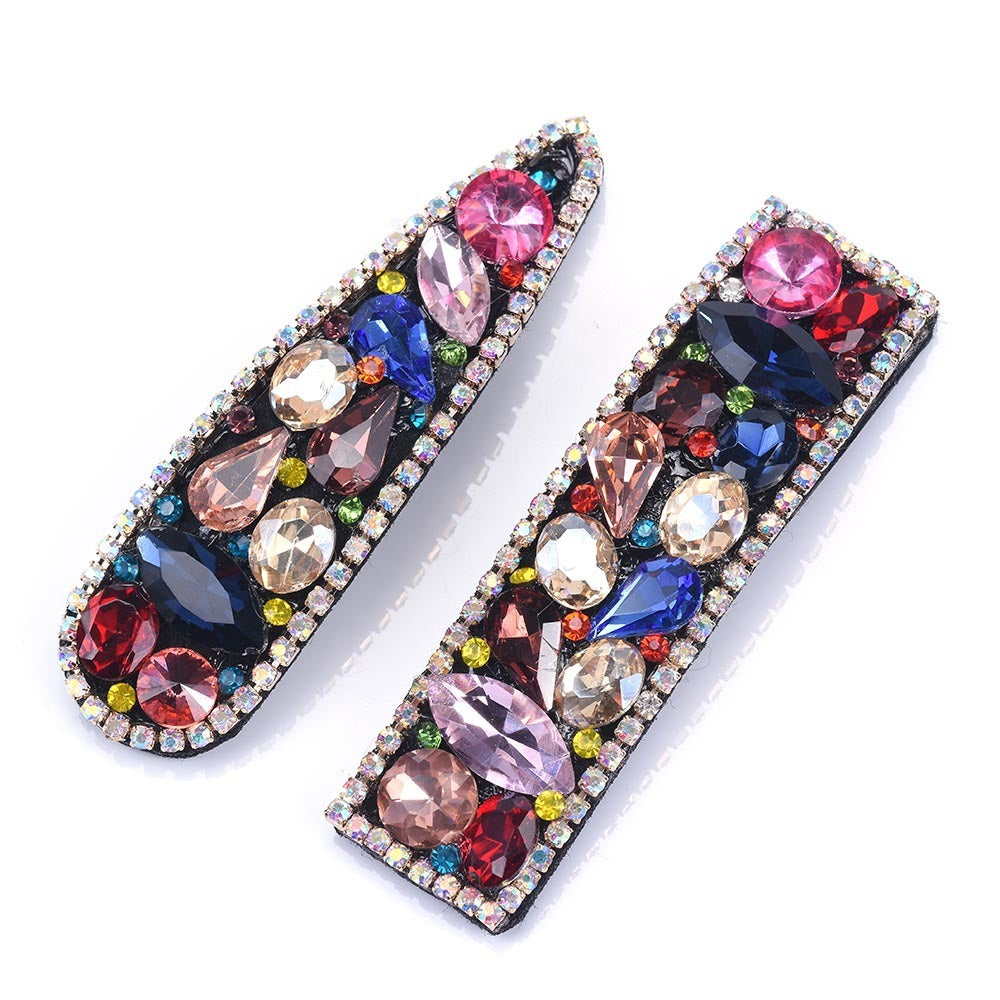 Personalized Flannel Diamond Colored Glass Hairpin Set