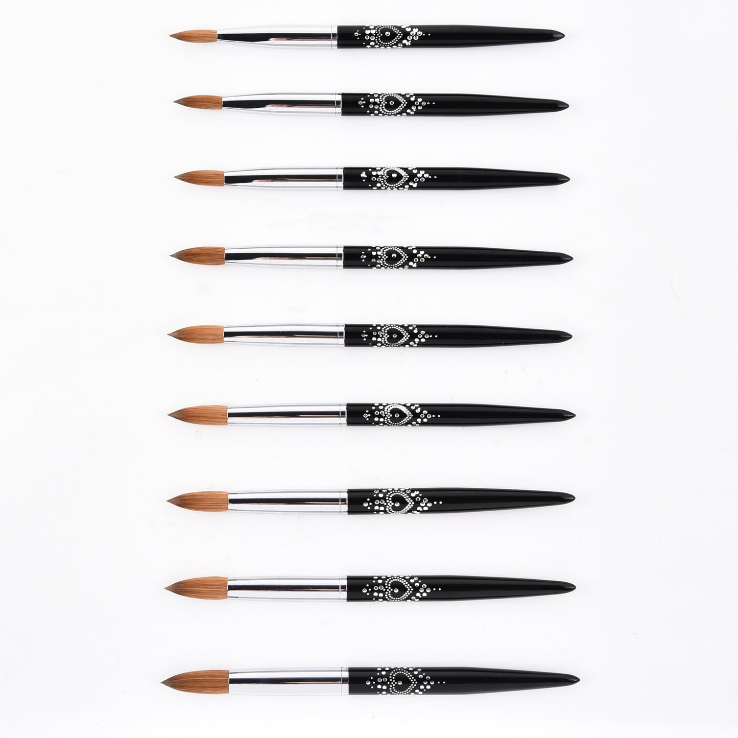 Multi-Specification Mink Hair Manicure Brush Flat Head Nail Polish Glue Painted Phototherapy Pen