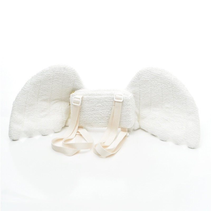Japanese Girl Heart Angel Wings Backpack Mat Coin Purse