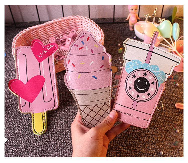 Coin Purse Ladies Wallet Small Mini Cute Cartoon Card Holder Key Earphone Money Bag Girl Wallet