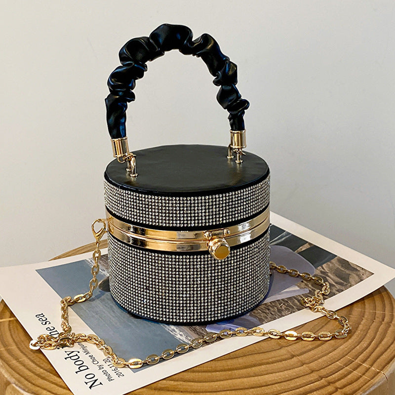 Women's Fashion All-matching Rhinestone Fashion Bucket Bag