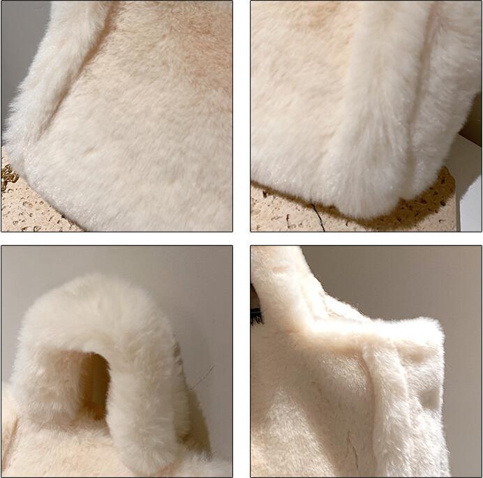 Winter Women's Fashion Large Capacity Plush Hand-carrying Bag