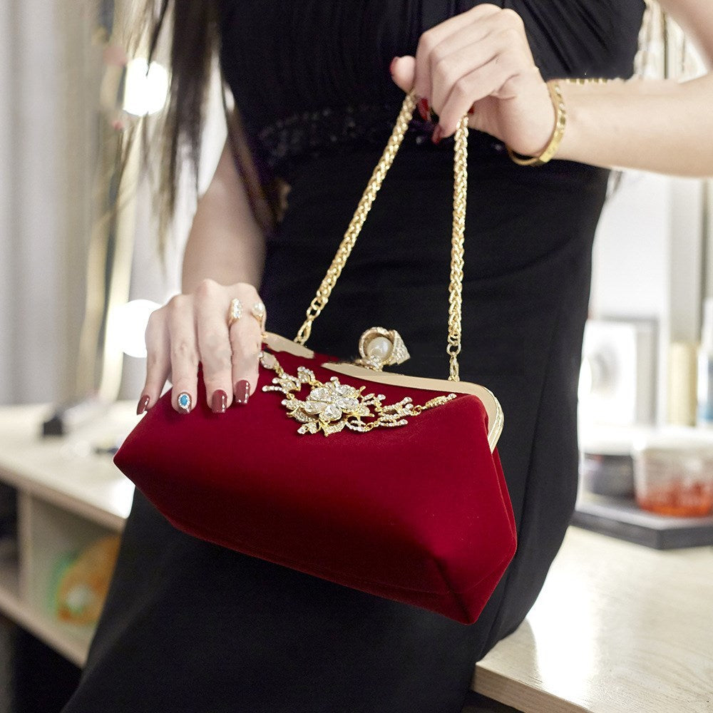 Fashion diamond dinner bag