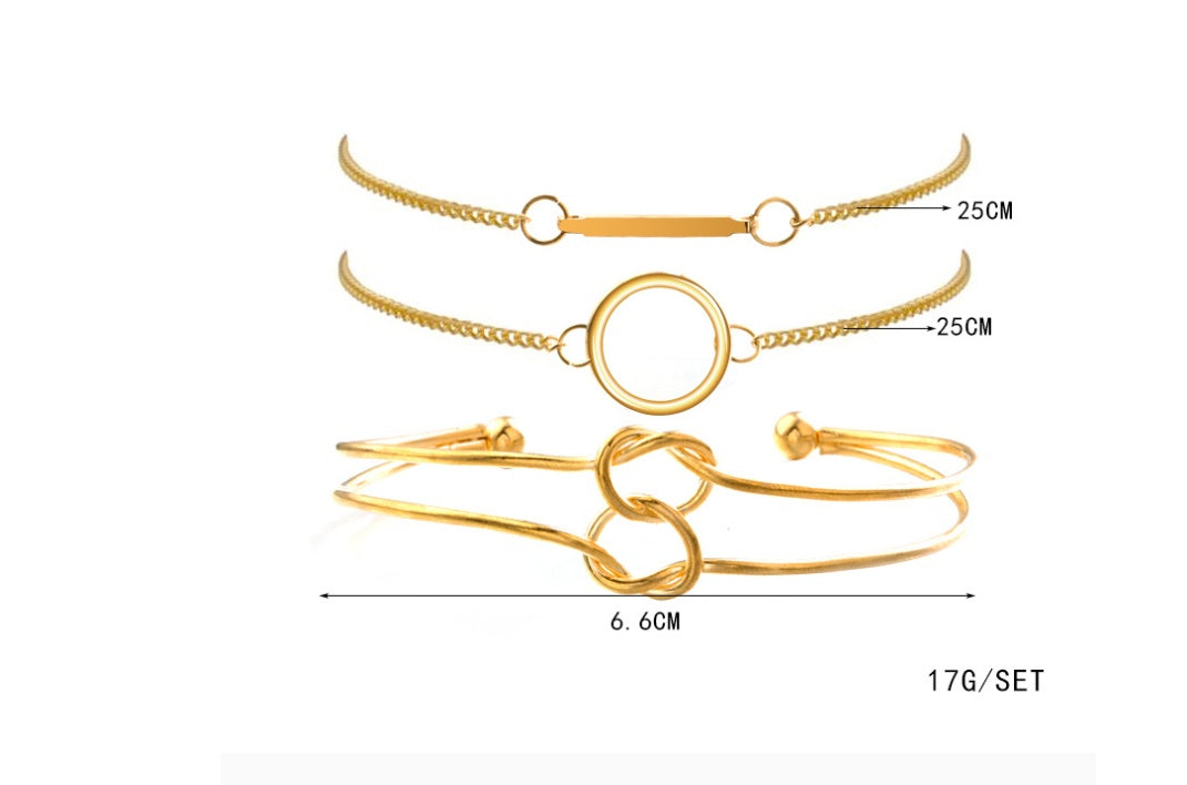 Modyle Gold Color Crystal Wedding Bracelets Set CZ Stone Heart Bracelets Bangles For Woman
