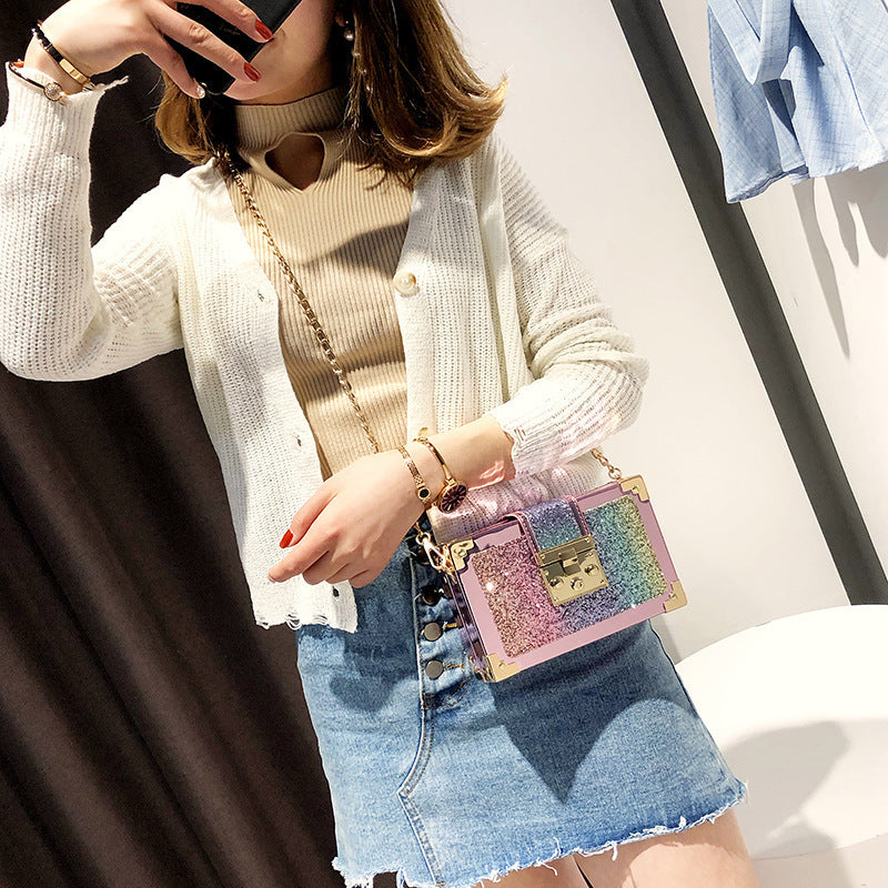 Sequins cool all-match one-shoulder messenger bag
