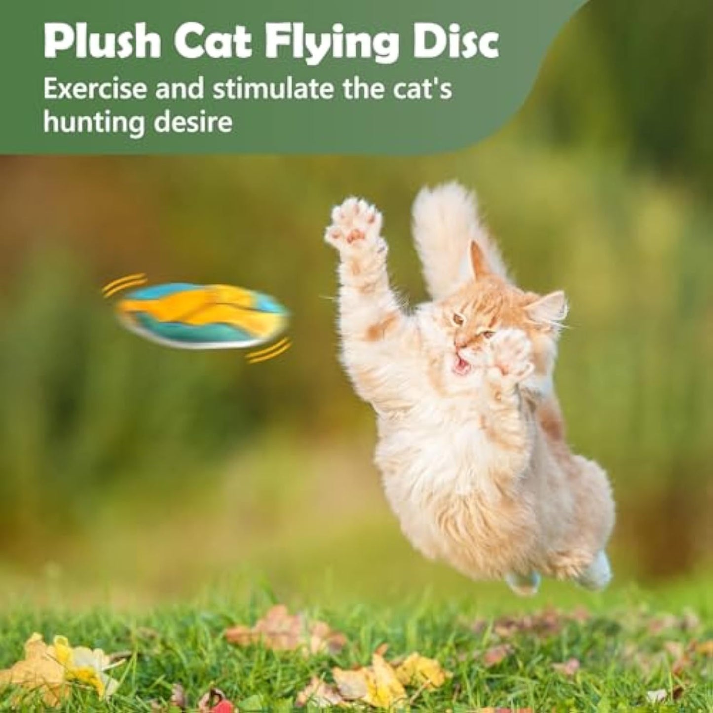 Catnip Toys For Indoor Cats Adult And Kitten Interactive Cat Flying Disc Toy Cat Plush Rubbing Toys With Cat Nips And Mylar Crinkle Sound Cat Chew Toy And Kitten Teething Toy