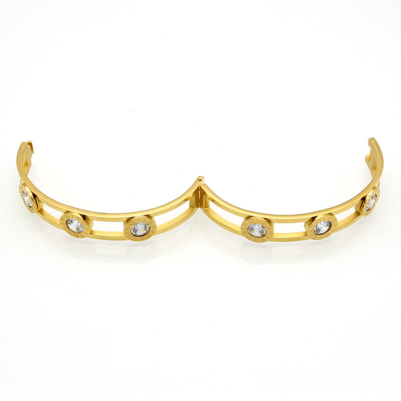 Large diamond zircon bracelet