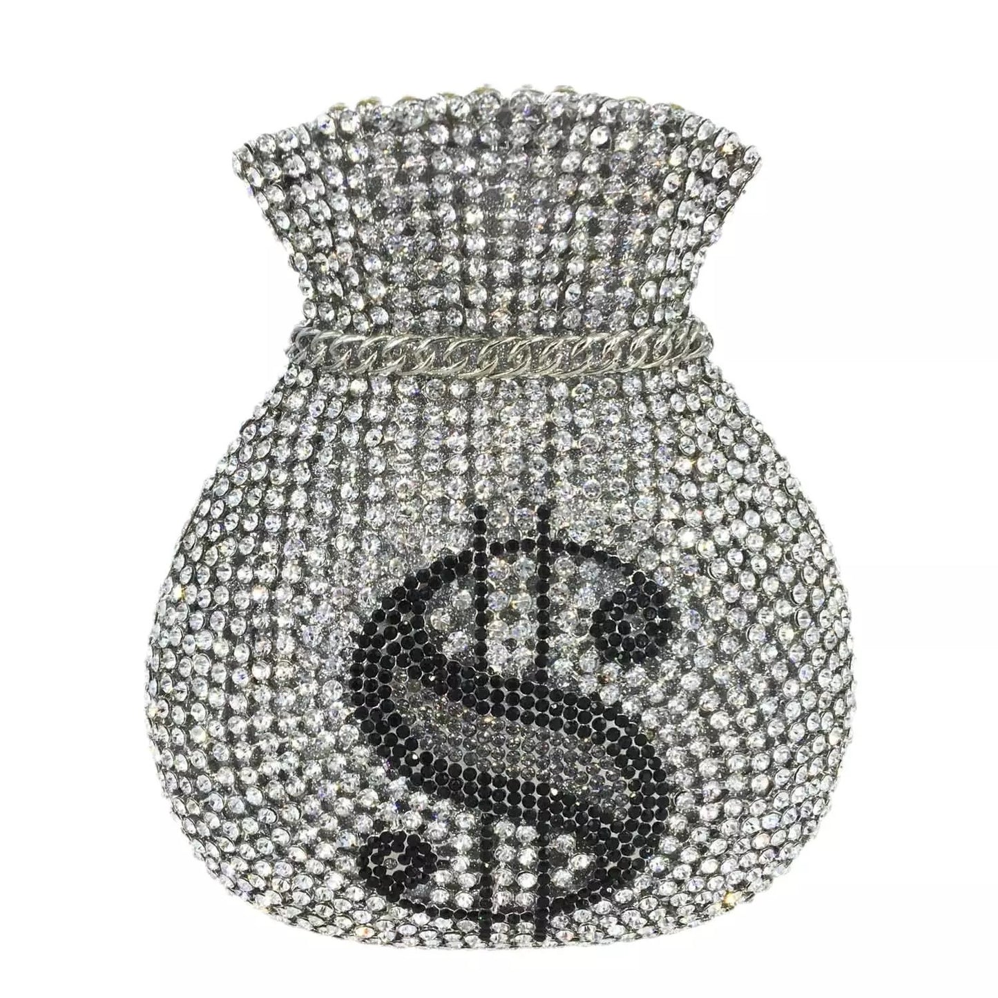 Trade Hollow Metal Purse Full Diamond Clutch