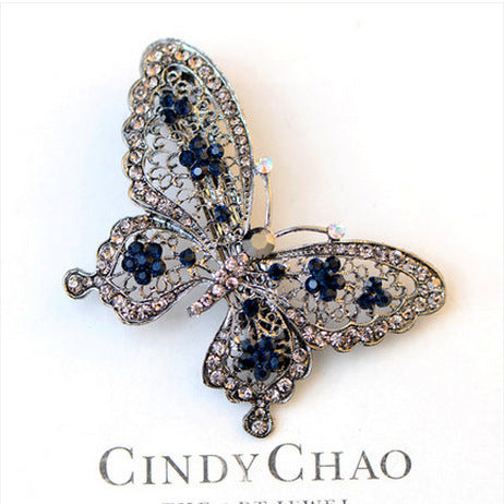 Bow tie rhinestone hair clip