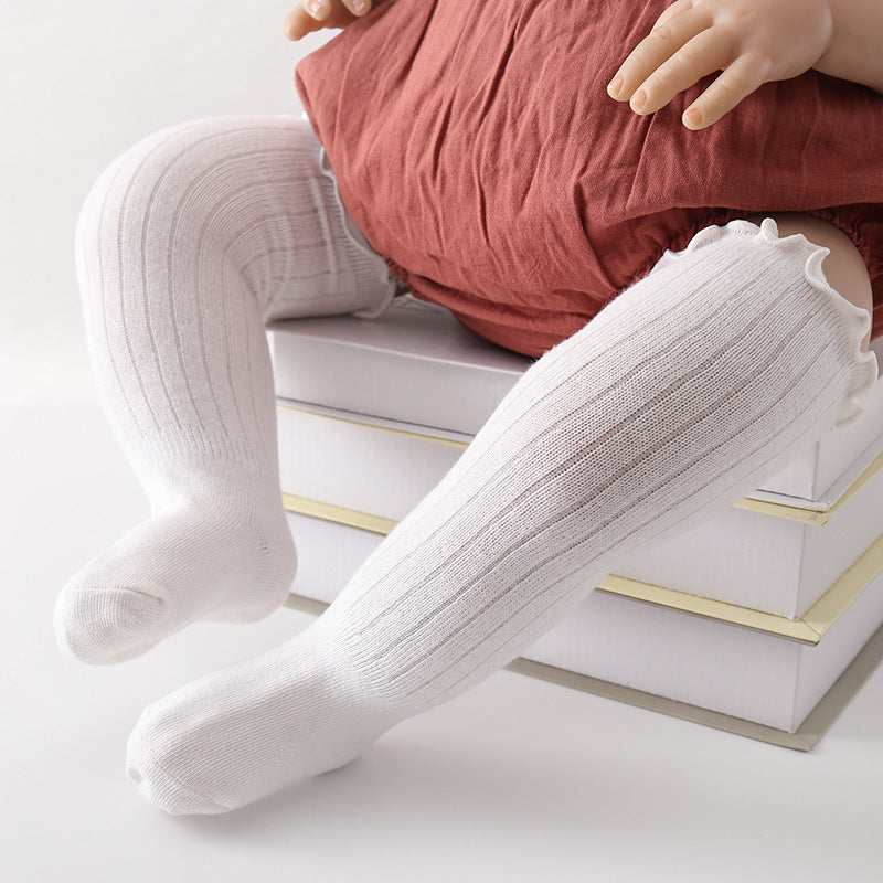 Children's Wooden Ear Over The Knee Mid-calf Length And Knee High Socks