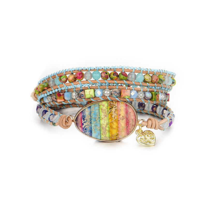 Fashion All-match Natural Stone Hand Rope