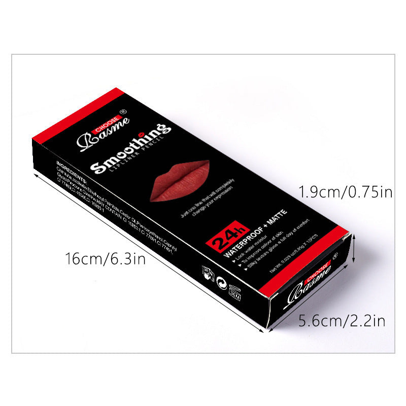 Waterproof And Durable 12-color Nude Hook Line Lipstick Pen