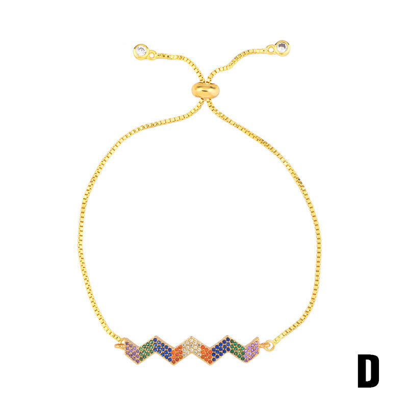 Micro inlaid color Zircon Bracelet