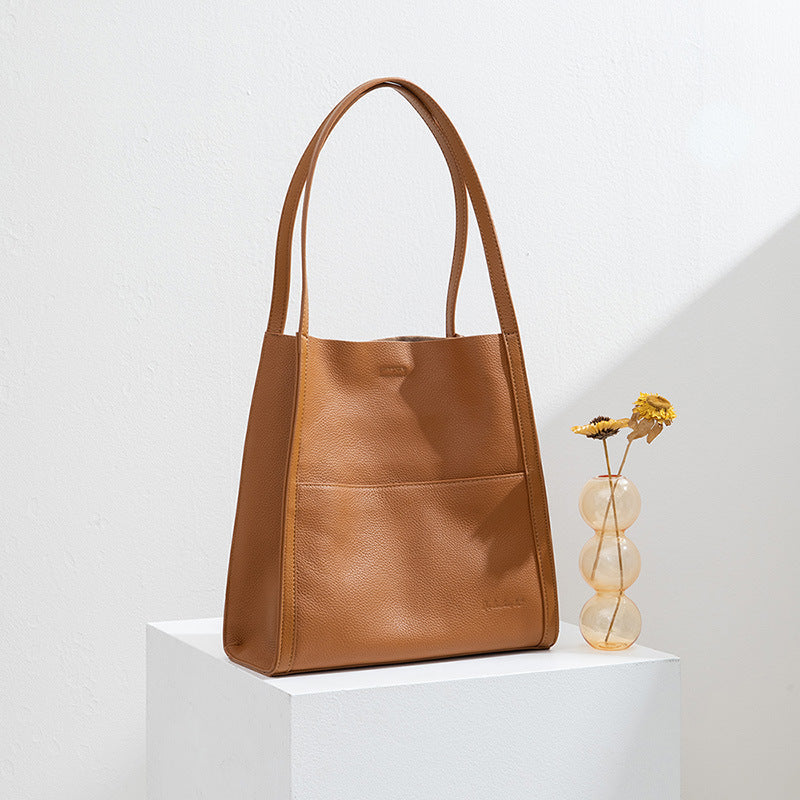 Cowhide Tote Large Capacity Shoulder Bag