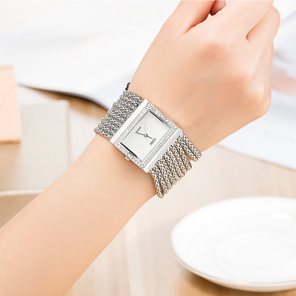High Quality Square Large Dial Decorative Atmospheric Watch