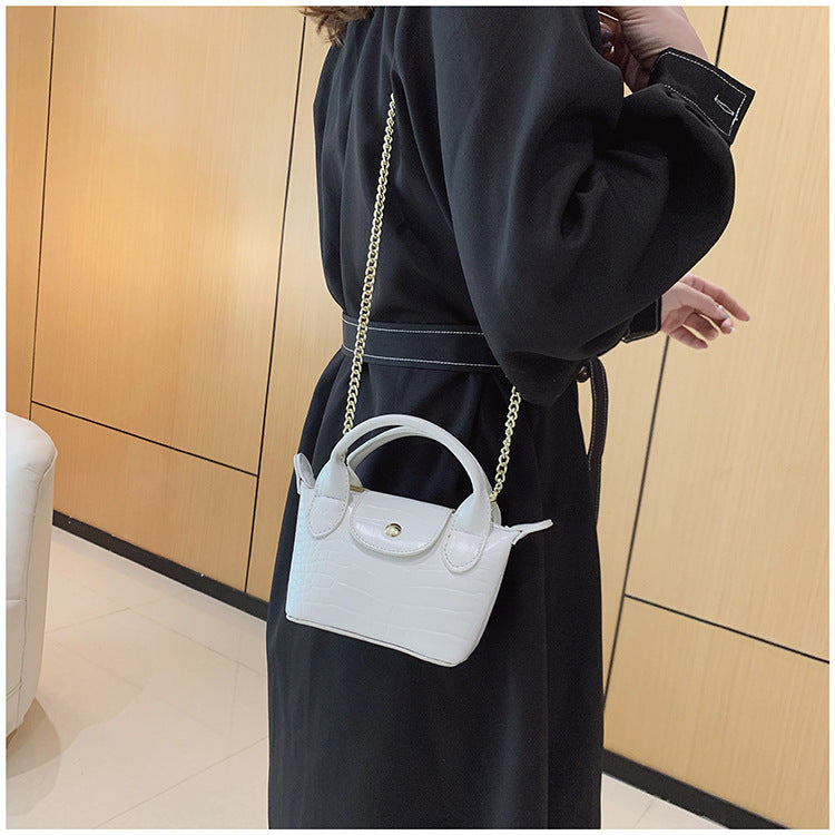 Crossbody Chain Pattern Small Square Bag