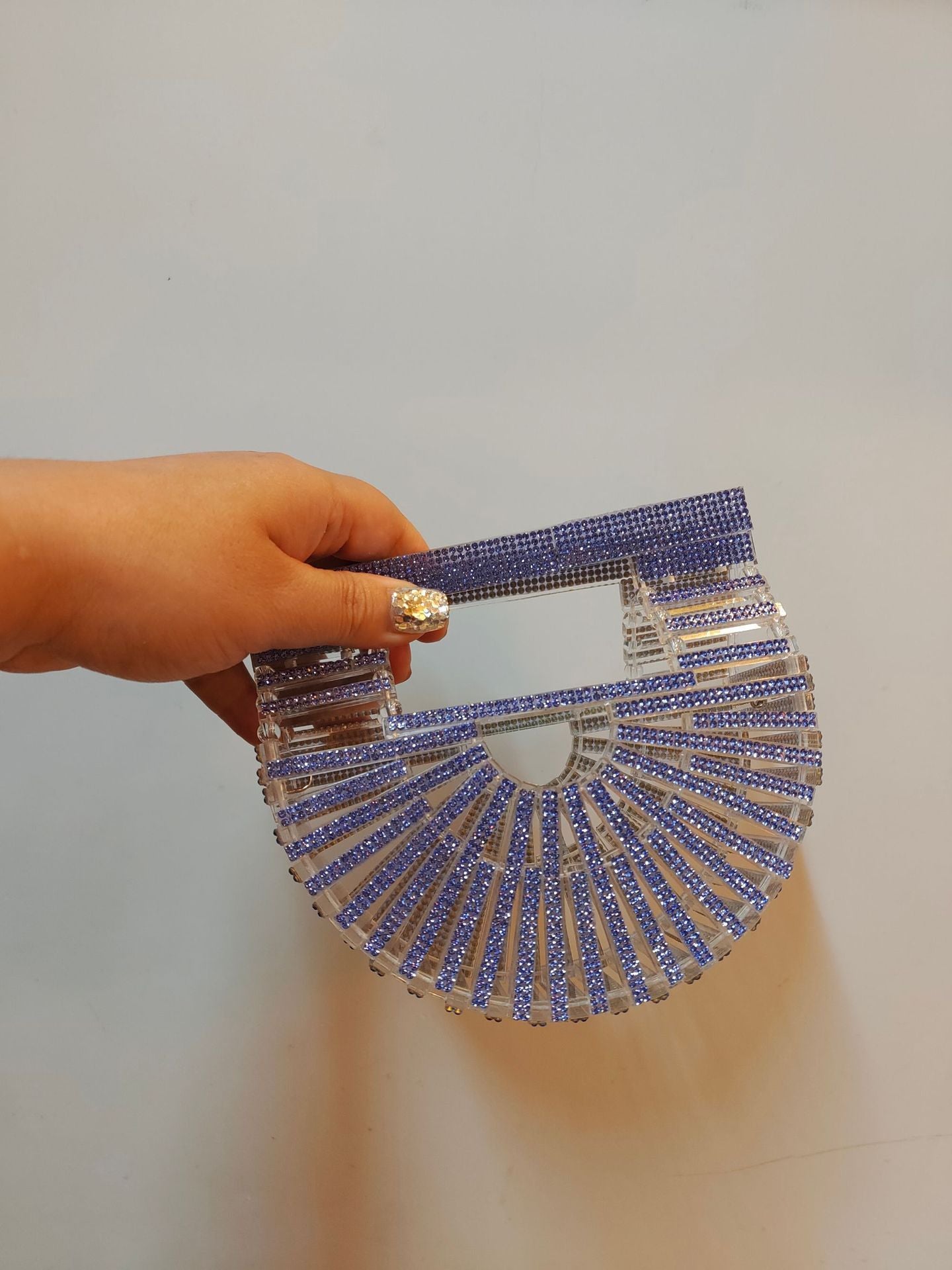 Rhinestone Rhinestone Acrylic Chain Vegetable Basket Crossbody Bag