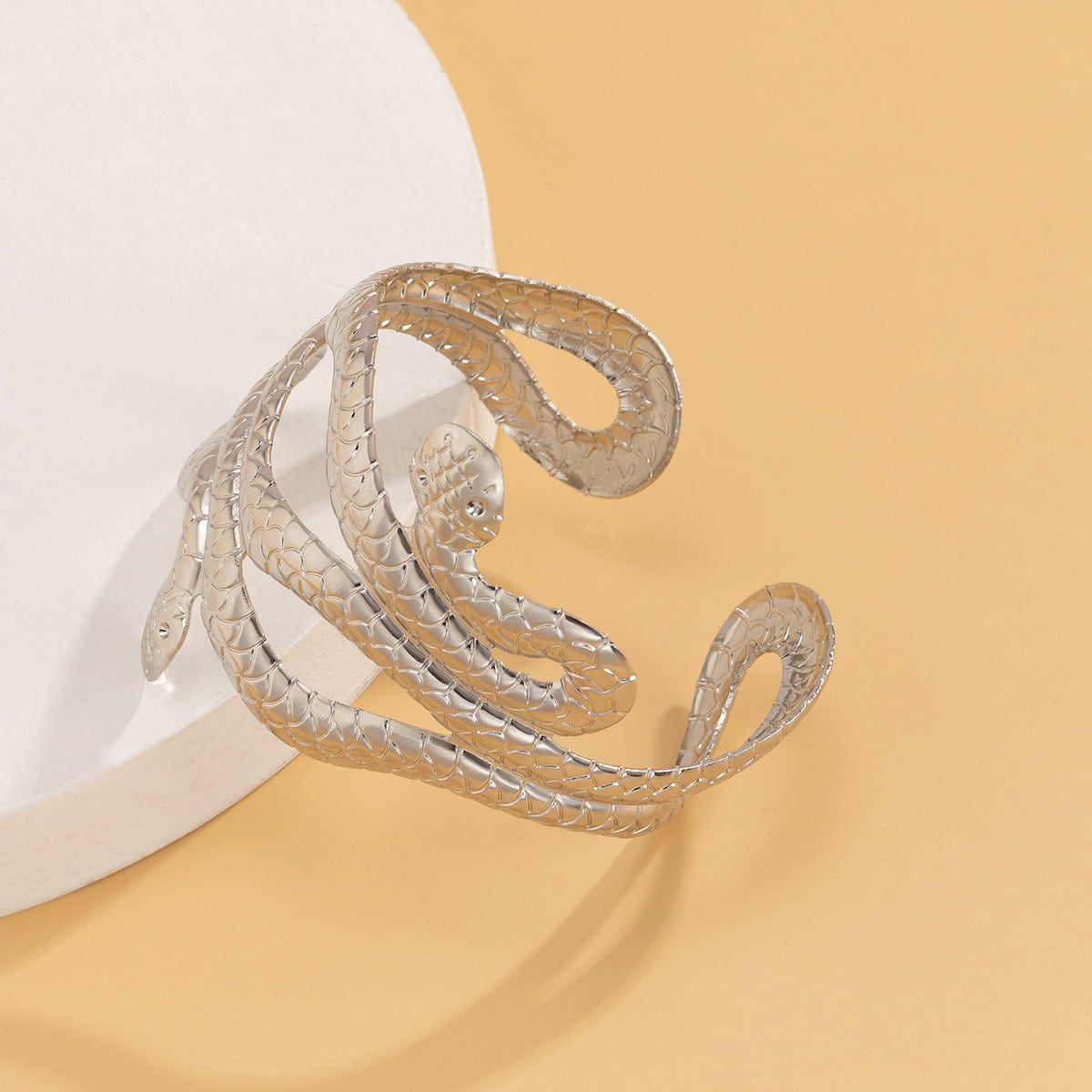 Punk Exaggerated Metal Snake Shape Bracelet