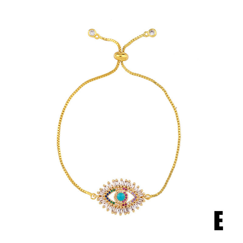 Exquisite micro-inlaid zircon pull-out bracelet