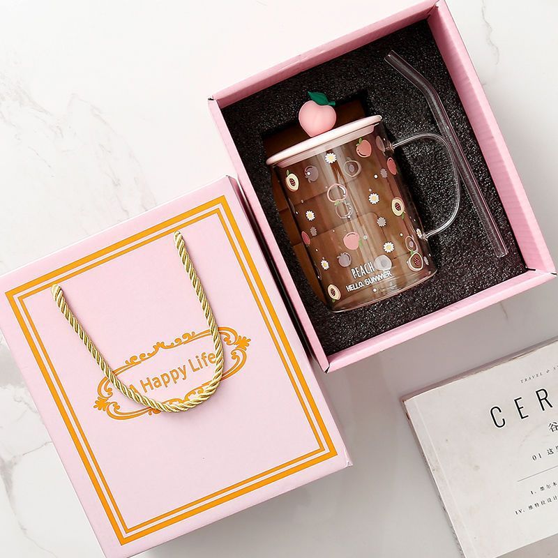 Glass Straw Portable Clear Water Cup