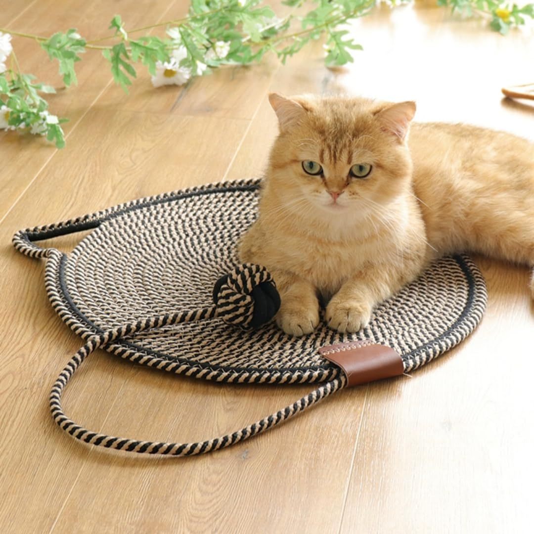 Braided Cotton Rope Cat Claw Mat Self Hi Ball One Piece Sleeping Mat Washable Anti Sticky Scratching Artifact Cat Scratching Mat Pet Products