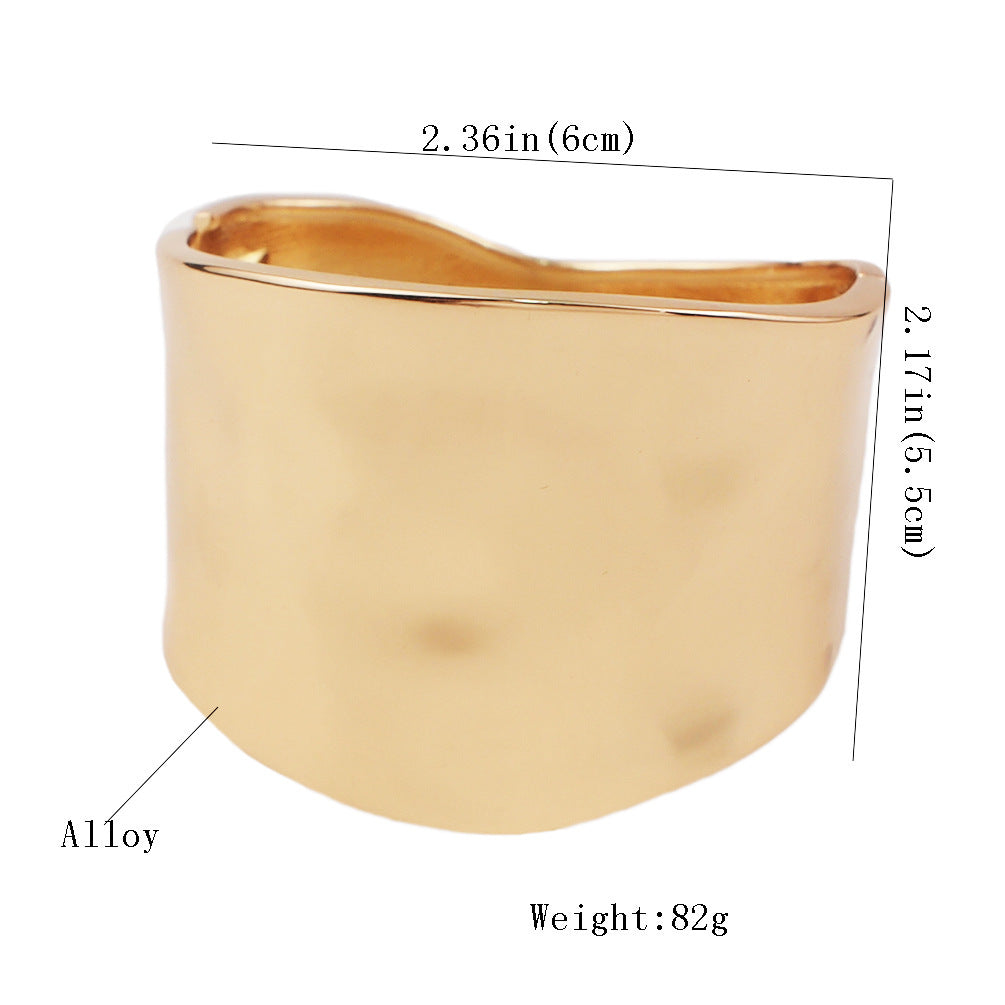 New popular simple and exaggerated wide side bracelet