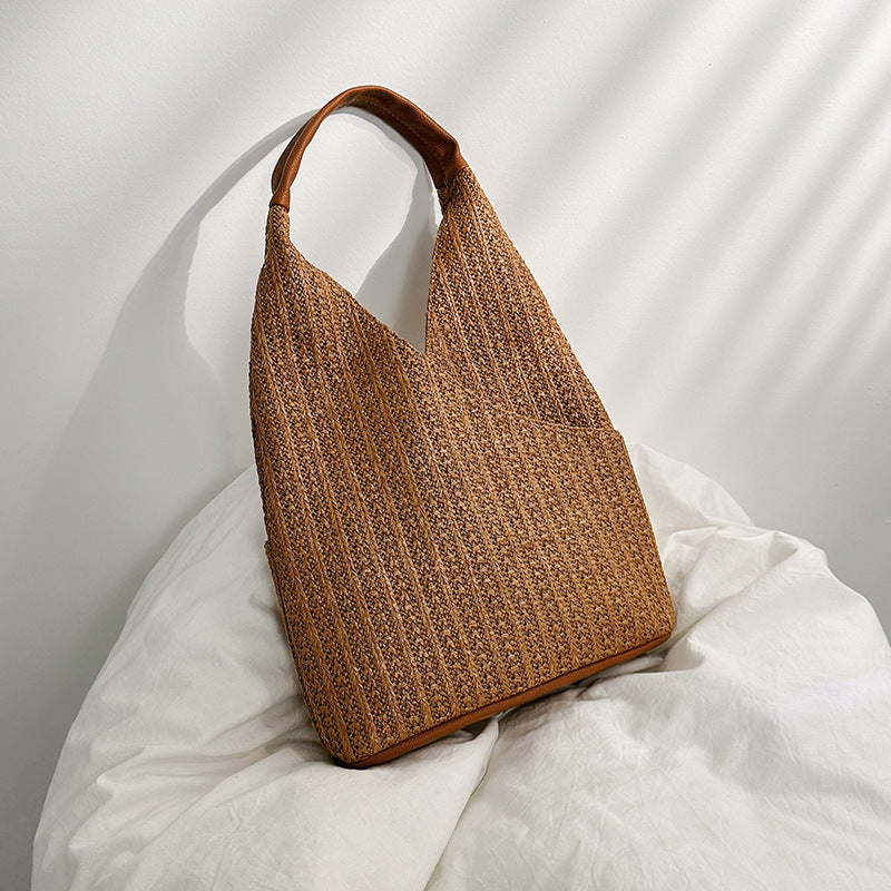Large Capacity Commuter Summer Straw Woven Bag Women