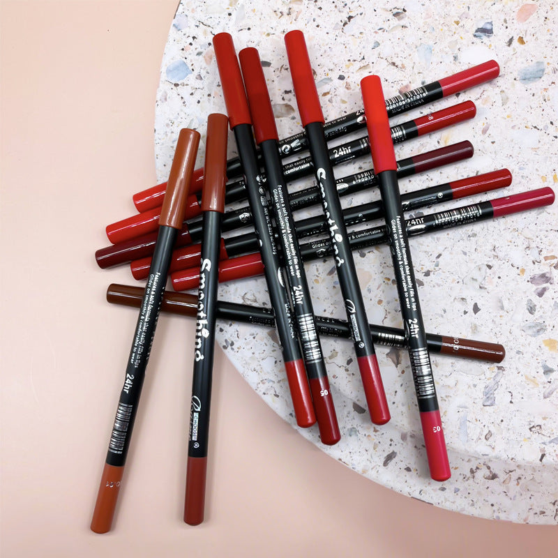 Waterproof And Durable 12-color Nude Hook Line Lipstick Pen