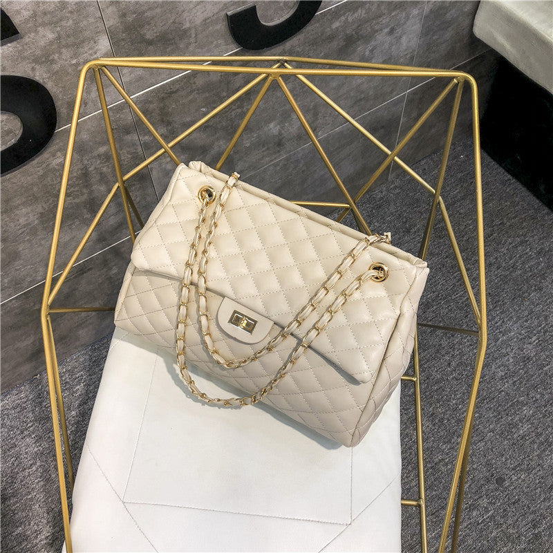 Female Rhombus One Shoulder Messenger Chain Bag