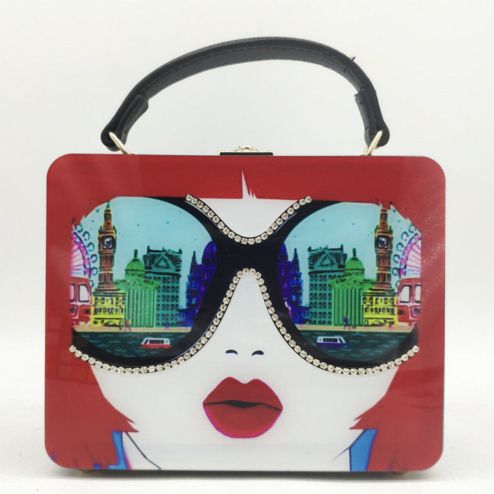 Box splicing small square bag