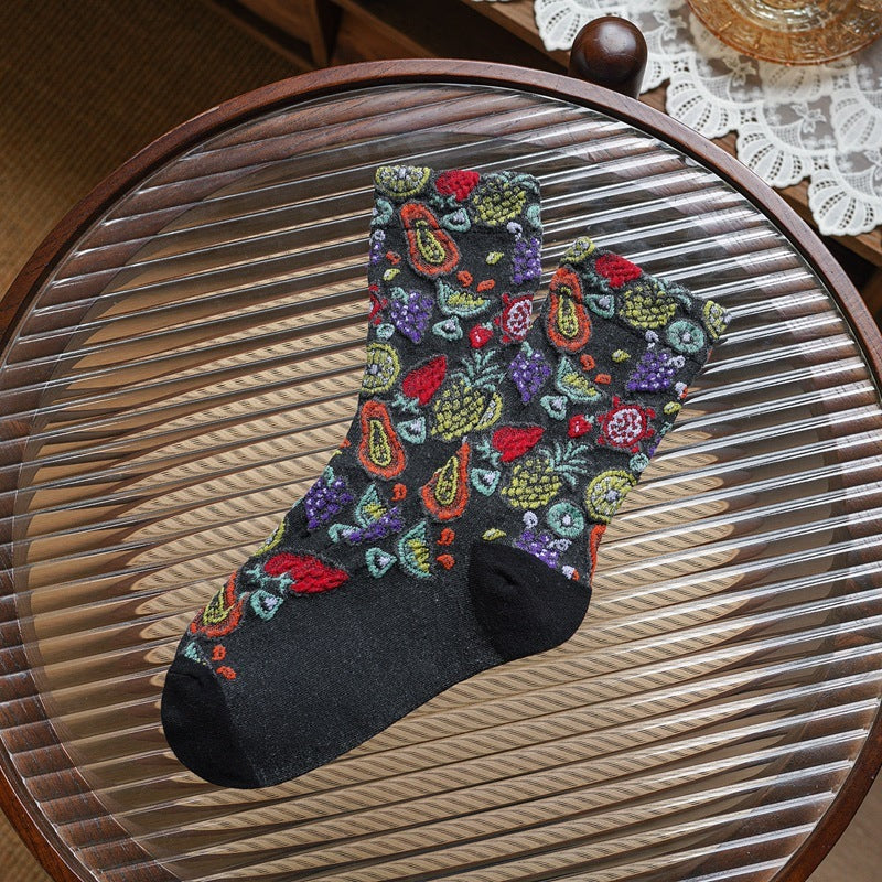 Mid-tube Pile Socks Autumn And Winter Korean Version Of Sen Series