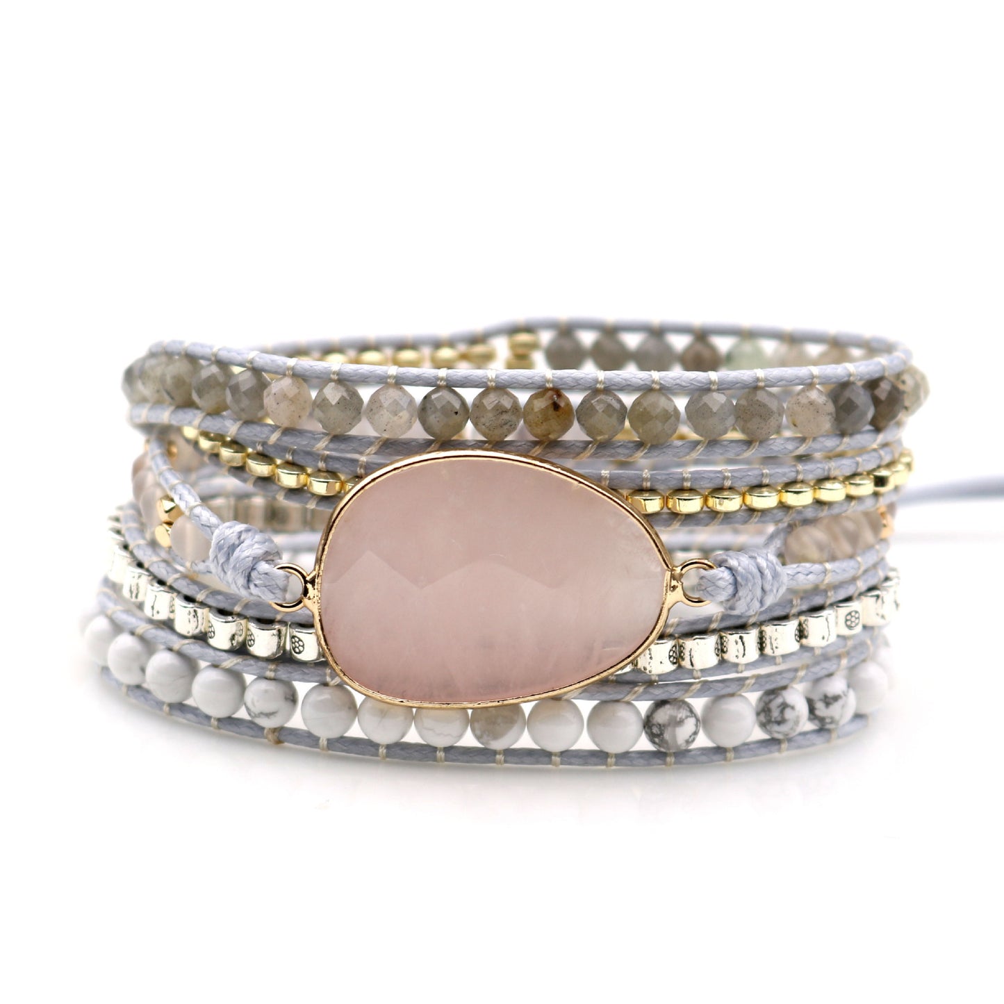 Hand-woven natural stone bracelet