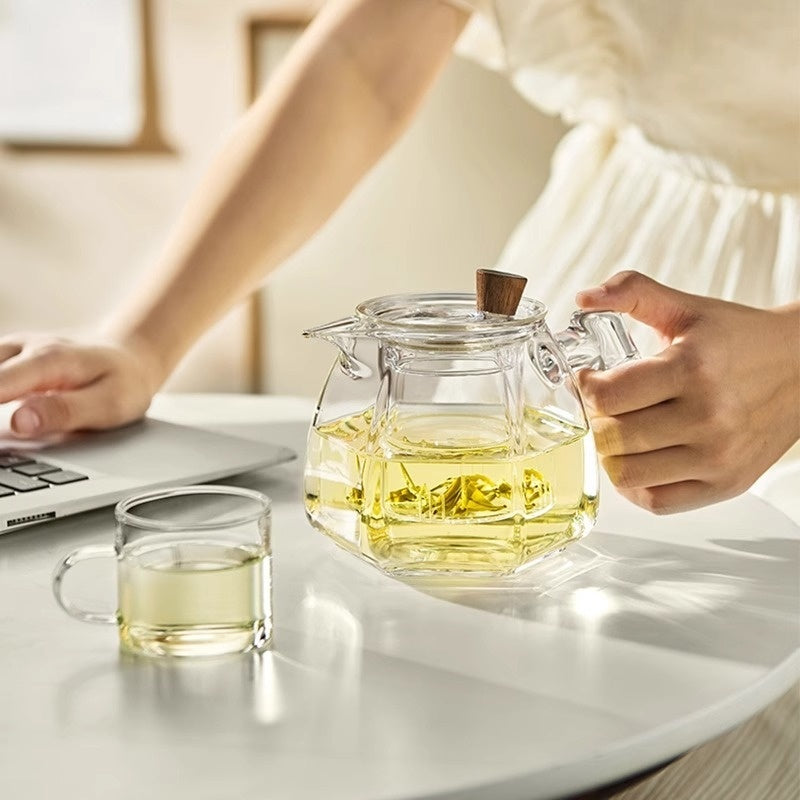 Household High Temperature Resistant Glass Teapot Set