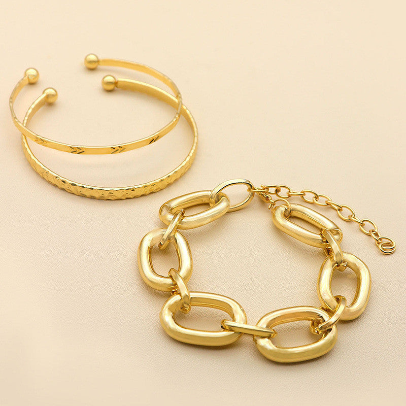 Arrow Bump Surface Bracelet Thick Chain Bracelet