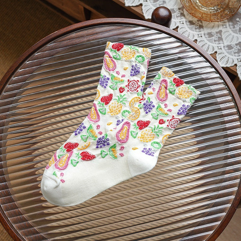 Mid-tube Pile Socks Autumn And Winter Korean Version Of Sen Series