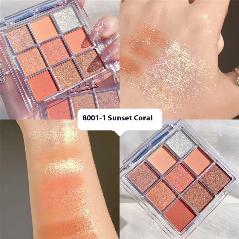 Fashion Personality Acrylic Nine Colors Eye Shadow Plate