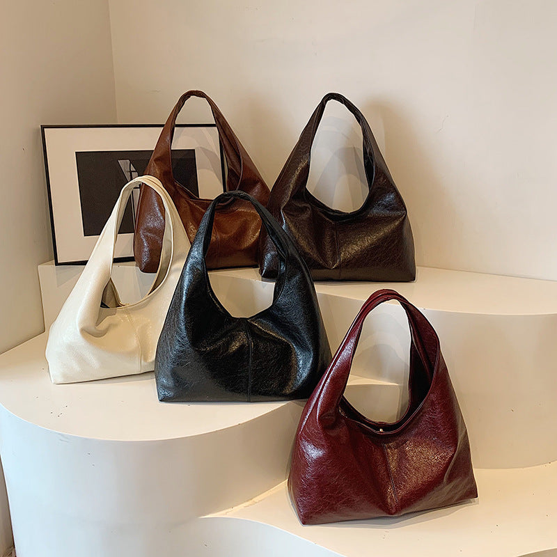 All-match Retro Tote Bag High-grade Large Capacity Underarm Women's Bag